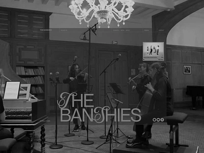 The Banshies [WIP, Dec '24] art direction branding classical music compisition design interaction layout minimal music photography process quartet typography ui ui design ui ux uxui web design webflow website design