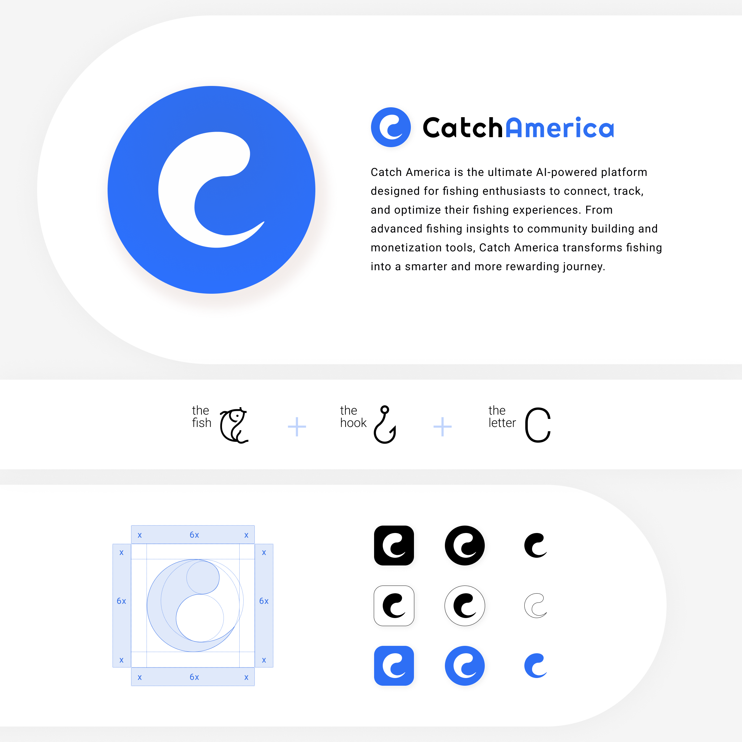 Catch America Rebranding app branding design fish illustration logo mobile popular ui ux web