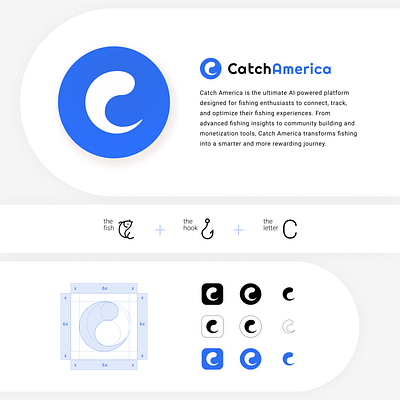 Catch America Rebranding app branding design fish illustration logo mobile popular ui ux web