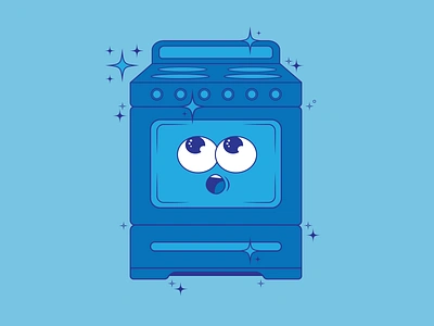 Kitchen Stove Cartoon Character Mascot Cute Funny Logo Branding adorable branding cartoon cartoon character character character design cute design fun funny graphic design illustration illustrator kitchen logo mascot oven stove vector visual identity