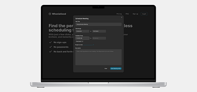 Whenisgood redesign branding meeting app meeting schedule product design redesign reimagining schedule meeting schedule page ui exploration ui redesign ux design web design whenisgood whenisgood redesign whenisgood reimagining