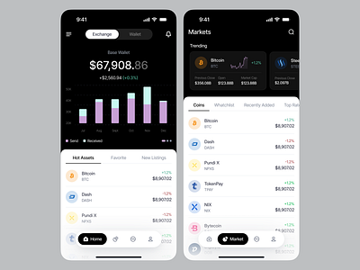 Crypto Mobile App UI/UX blockchain crypto crypto app crypto banking crypto currency crypto exchange crypto trading eth ethereum exchange fintech app ios mobile app mobile app design product design trading ui uiux ux wallet