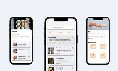 Cooking and recipe discovery app beginner cooking app cooking app cooking app design cooking app ui cooking app ux nutrition app product design recipe app recipe discovery app ui ui design ux design