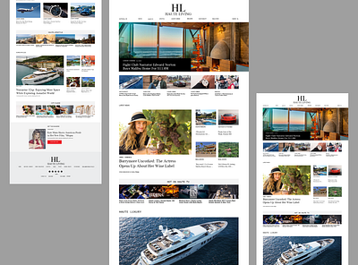 HL Haute Living ui ux design web design