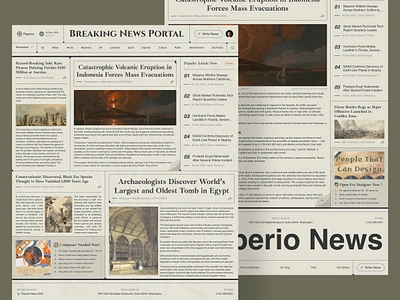 Paperio - News Portal Website 📰 article blog bulletin design information journalist news news portal news web news website newslatter newspaper platform read reading ui uiux ux web design website