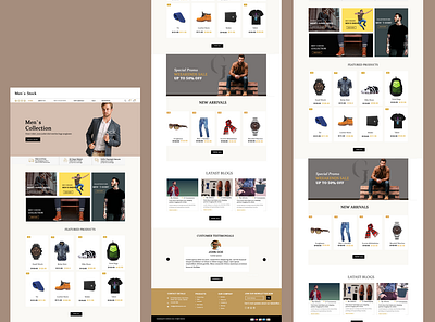 Men's Stock ui ux design web design