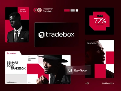 Tradebox : Trading Firm - Visual Identity animation brand brand design brand guideline branding design graphic design layout logo logo design logomark logotype motion graphics pattern professional supergraphic trading trading firm visual branding visual identity