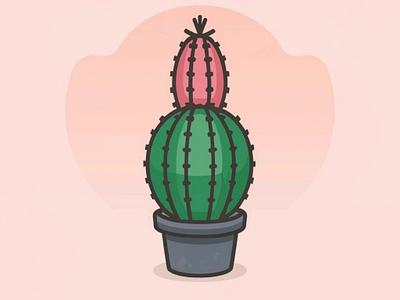 cactus pot illustration graphic design illustrations logo