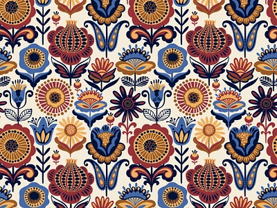 Folk Seamless Patterns: Authentic Designs for Creative Projects design illustration