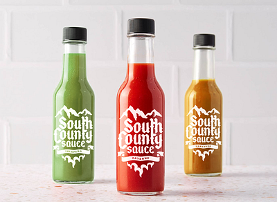 South County Sauce Packaging bottle cayenne habanero hot sauce jalapeno label packaging