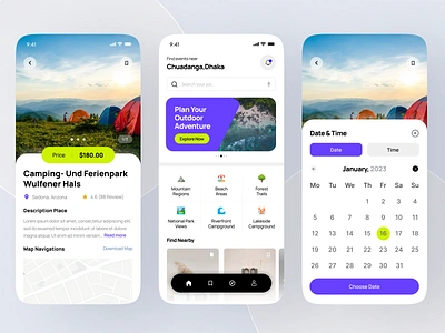 Travel Mobile App UI adventure app best app design design home screen mobile mobile app mobile app design mobile apps mobile ui mobile ul mobile ul design mobile ux modern app ui travel travel agency travel app trip ui uiux