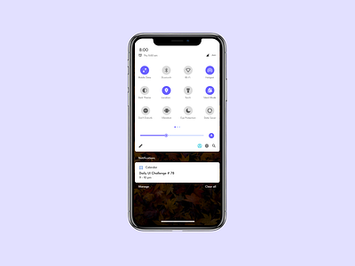 Daily UI Challenge # 78 - Notification Drawer android branding daily challenge daily ui daily ui challenge daily ui challenge 78 design figma figma design illustration iphone notification notification drawer ui uiux vivo