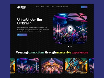 Afternoon Umbrella Friends Website branding product ui web