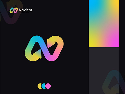 Navient Logo & Virtual Brand Identity Design abstract app app logo best logo brand identity brand logo branding brandinglogo business design logo logo design marketinglogo modern modern logo nletter nlogo popular logo top logo