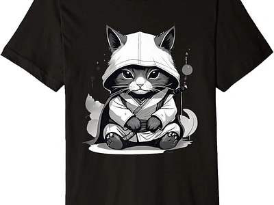 Adorable Samurai Cat T-Shirt adorable amazon cat cats clothing fashion kitten samurai shirt