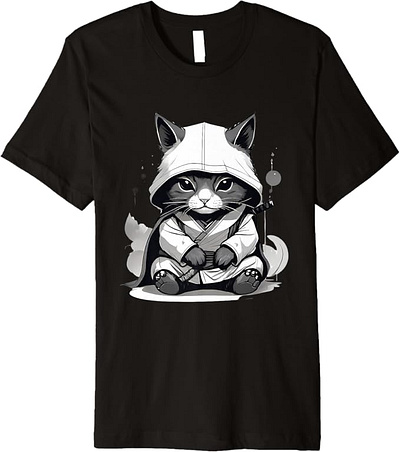 Adorable Samurai Cat T-Shirt adorable amazon cat cats clothing fashion kitten samurai shirt