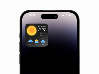 Weather widget for ios ui