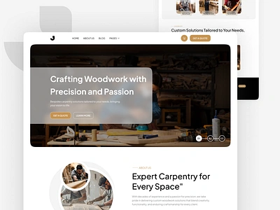 🚪 Crafting a Digital Showcase for Woodworking 🚪 branding craftsmanshipui design dribbble logo product design ui uidesign uiux design uxdesignsolutions web design webdesign