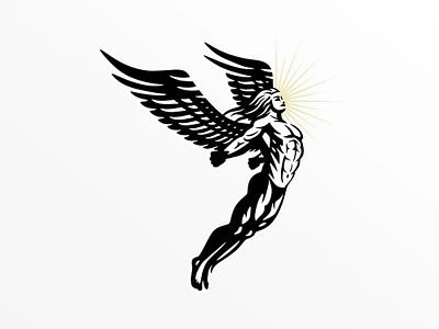 Holy Winged Man ( LOGO FOR SALE ) 3d animation bird brand branding fly for sale graphic design holy illustration logo logo for sale logofolio logos mockup motion graphics typography vector winged man