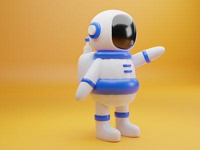 Spaceman - 3D Render | Blender 3d 3d character 3d render blender blender render branding character design character render design illustration rendering