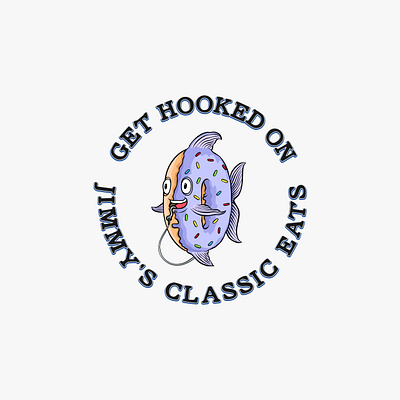 Get Hooked On Jimmy's Classic Eats branding design graphic design illustration logo vector vintage