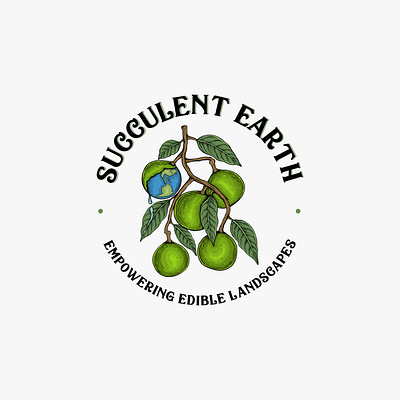 Succulent Earth branding design graphic design illustration logo vector vintage