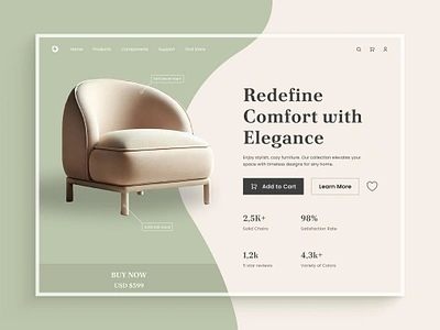 Furniture Store Website Concept chair ecommerce ecommerce landing page furniture store interior minimal design shopify theme shopui sofa store ui ui concept ui design uiux ux webdesign