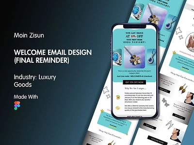 Welcome Email Design (Final Reminder) branding email automation email design email flows figma design figma email design graphic design klaviyo klaviyo email flows