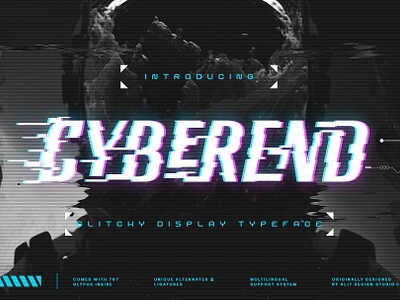 Cyberend Typeface design font fonts letteing typeface