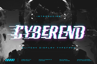 Cyberend Typeface design font fonts letteing typeface