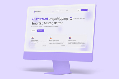 SmartDrop- AI Powered Dropshipping Solution. dropshipping website ecommerce website landing page online store shopify ui uiux website design