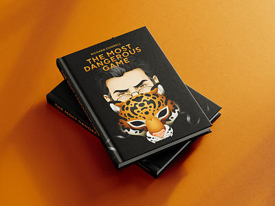 The Most Dangerous Game book book cover design grain texture grit illustration leopard man mask portrait predator texture vector