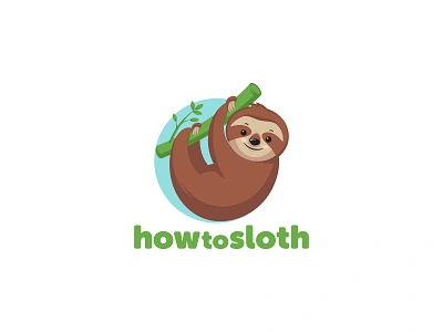 Hoe to Sloth - Logo Design logo sleep sleep logo sloth sloth logo