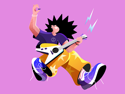 Celebrating the ‘Super’ in everyone animation app banner branding character colorful finance fintech graphic design guitar illustration motion graphics music people rock ui upi vector web