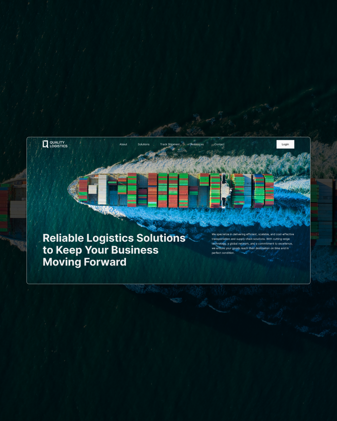 Logistics Company Website cargo cargo shipping freight landing page landing page design logistic logistic service logistics logistics company shipment shipping transport transportation ui ui design uiux ux ux design web design website design