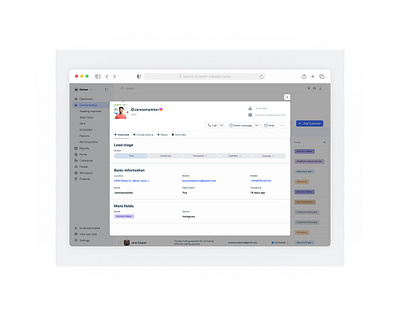 Leads management app admin app b2b crm dashboard leads management pop up saas ui ux