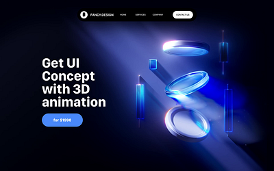 Get ui concept with 3D-animation 3D website 3d 3d animation ai design e commerce ecommerce finance fintech landing landing page landingpage motion graphics trading ui web web design webdesign website