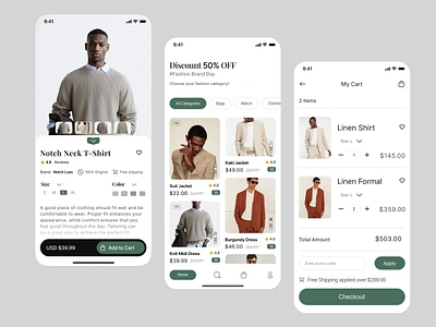 E-commerce App Design app design app ui cloth shop app clothing app e commerce app ecommerce fashion app ios mobile design shop store