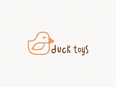 Duck toys bird character duck kids logo logotype minimalism toy zoo