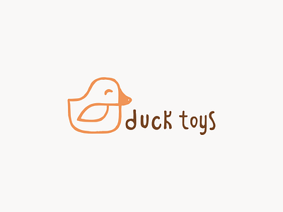 Duck toys bird character duck kids logo logotype minimalism toy zoo