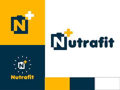 Nutrafit | Health & Fitness App Logo app design brand identity branding fitness graphic design health logo logomark