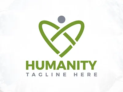 Creative Heart Humanity Logo Design foundation