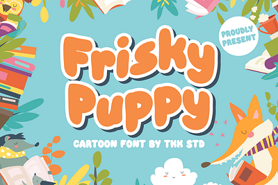 Frisky Puppy – Cartoon Font creative