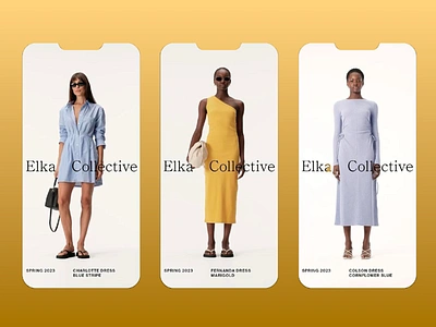 Elka Collective - Fashion Shop Landing Page brand branding creative creativity design elegance fashion graphic design logo luxury modern poster posterdesign shop shop website ui visualidentity web web design website