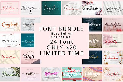 Font Script Bundle branding bundle font scriptfont typography