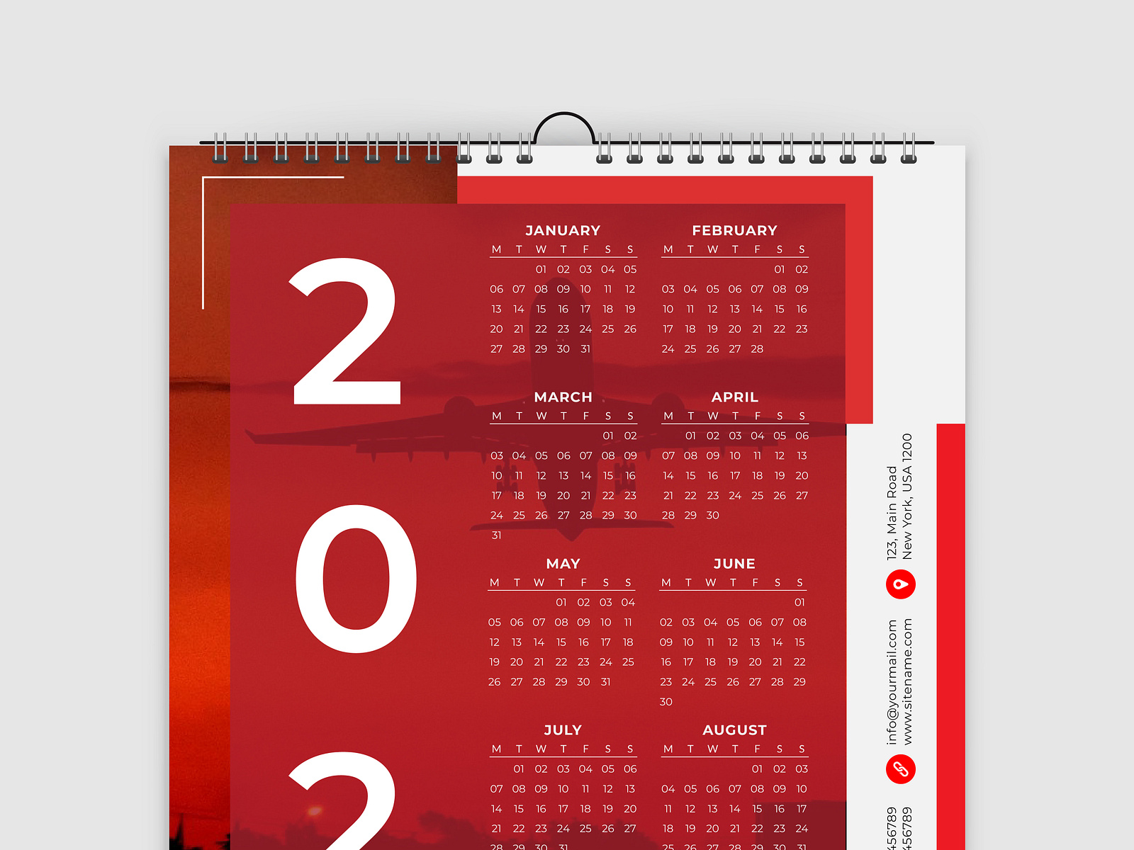 2025 Calendar Template by Grap Stock on Dribbble