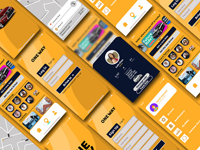 One Way branding graphic design ui