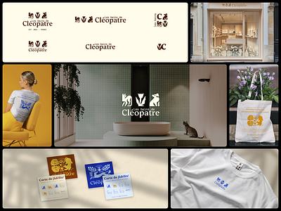 Les bains de Cléopatre - Branding bento animal branding cat cleopatre design dog egypte graphic design illustration interaction design interface logo luxe ui user experience ux ux design web design website website design