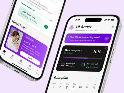 GEL - Guided E-Learning mobile app branding card class course courses design system education grades homepage illustration learning live class modern playfull research studying ui user experience ux