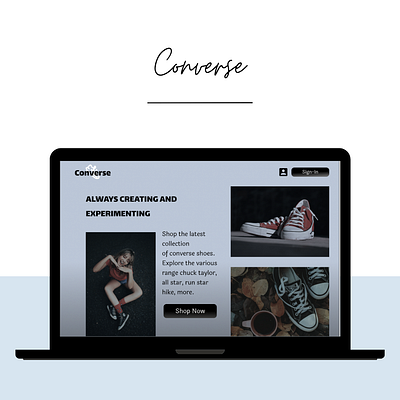 Converse Shoe Branding brand ui branding product ui web design websiteui